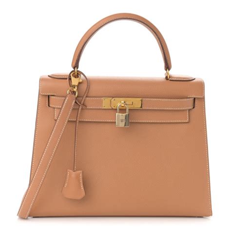 tabac hermes kelly|HERMES Courchevel Kelly Sellier 28 Tabac Camel.